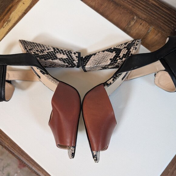 NWOT Shoemint Ankle Strapped Leather heels - Picture 3 of 3